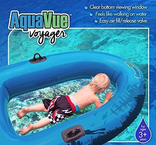 Sieco Design AQUAVUE Voyager Clear Bottom Inflatable Raft, for Kids and Adults