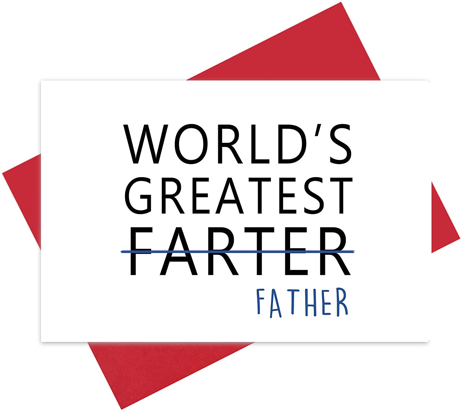 Funny Father's Day Card, World's Greatest Farter, Joke Birthday Card for Dad