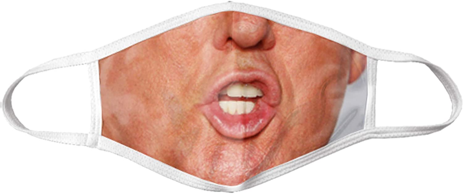 Shinesty 2 Layer Reusable Trump Face Mask - President Mouth Mask, Printed Face Cover OSFA