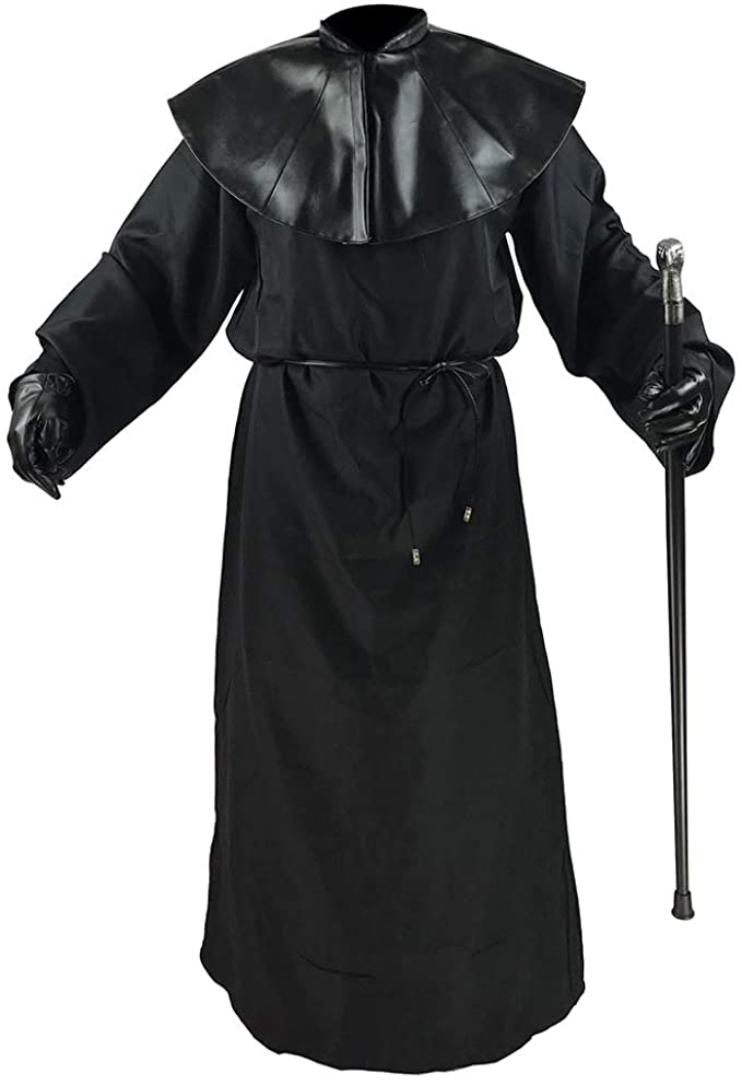 Absolute Vibe Plague Doctor Costume Cloak Robe Halloween Props Medieval Monk Priest Renaissance Cosplay