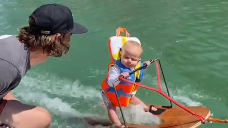 Baby Water Skiing