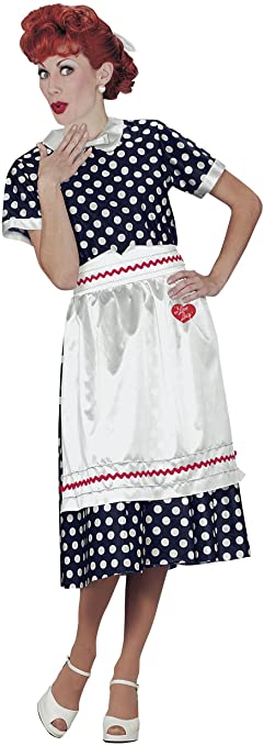 Fun World Women's Licensed I Lovelucy Polka Dot Dress