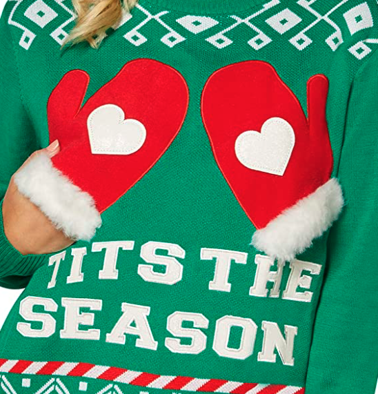 Spencer Gifts Tits The Season Christmas Sweater