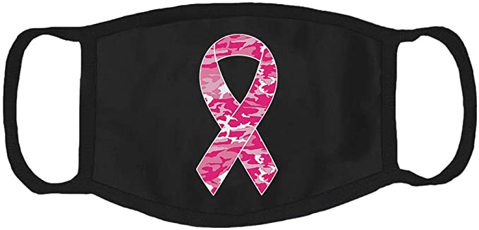 Breast Cancer Awareness Cloth Face Mask Pink Ribbon Hope Washable Face Mask