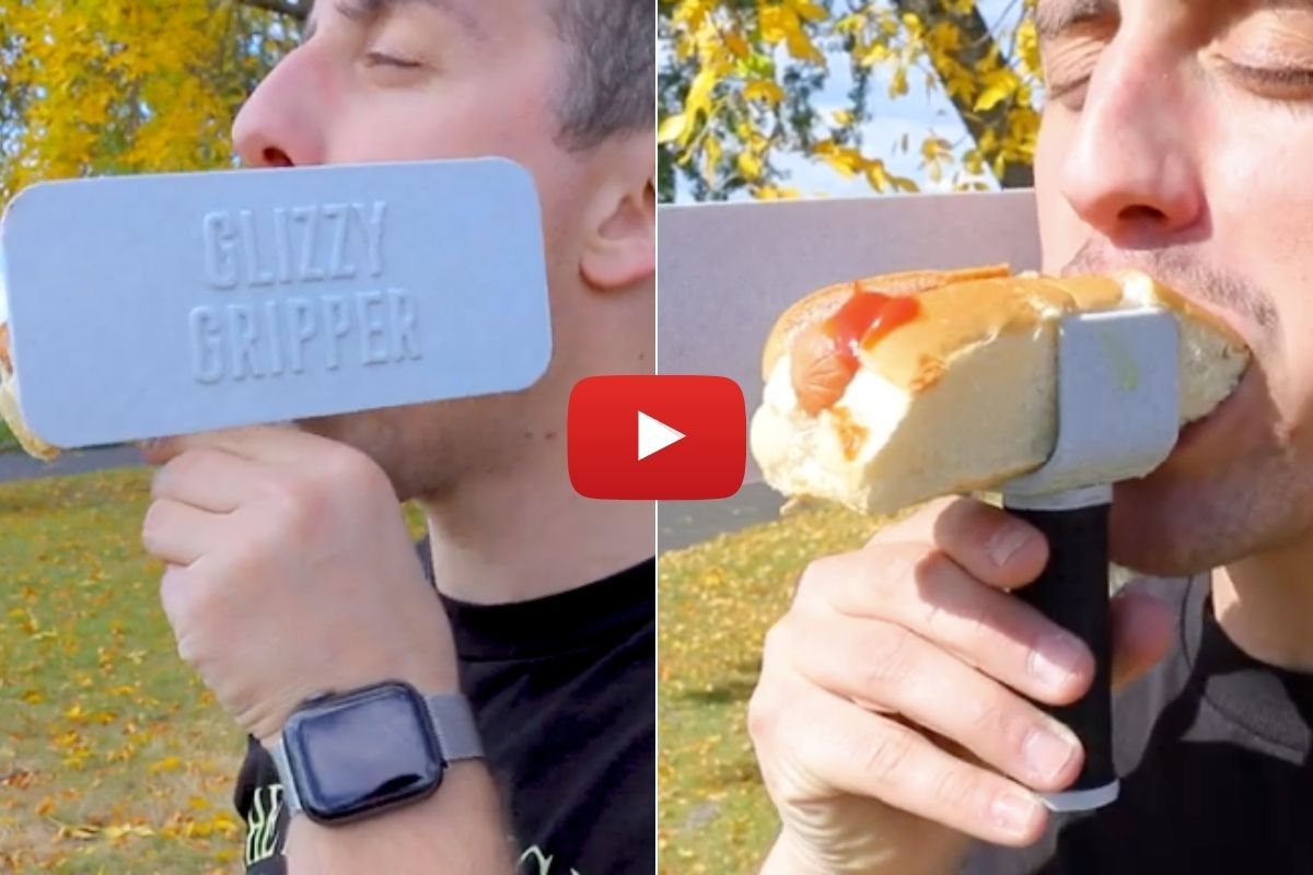 This Weird 'Hot Dog-Eating Shield' Lets You Enjoy Hot Dogs in