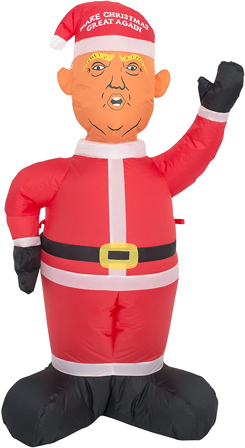 Costume Agent Inflatable Airblown Indoor and Outdoor Christmas Decoration (4 feet, Trump)