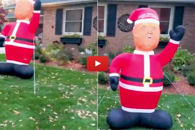 Donald Trump christmas inflatable FI