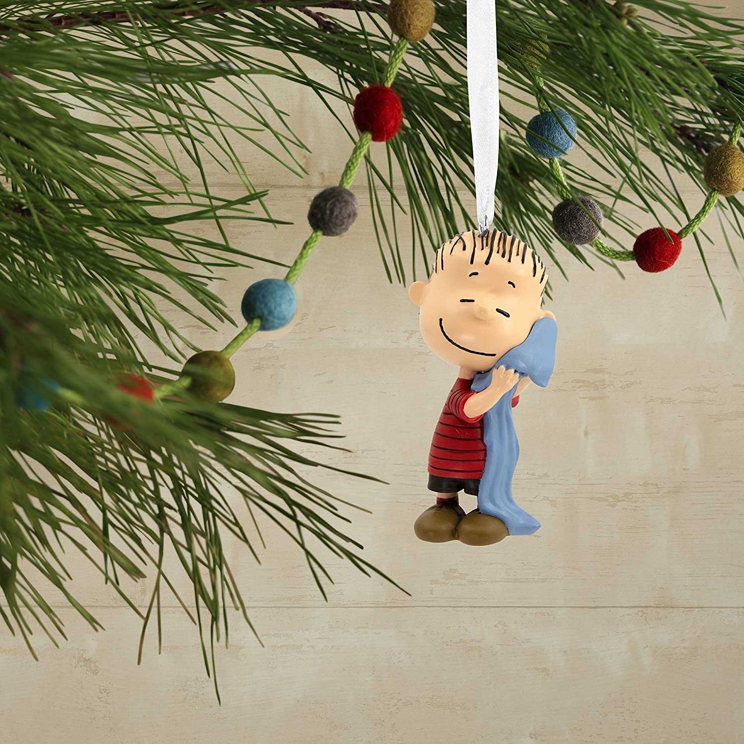 Hallmark Christmas Ornaments, Peanuts Linus Hugging Blanket Ornament