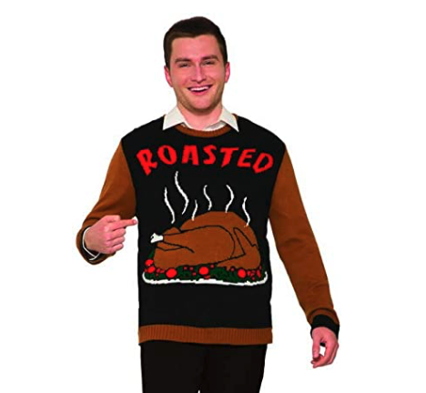 Forum Novelties Adult Roasted Turkey Ugly Thanksgiving Sweater