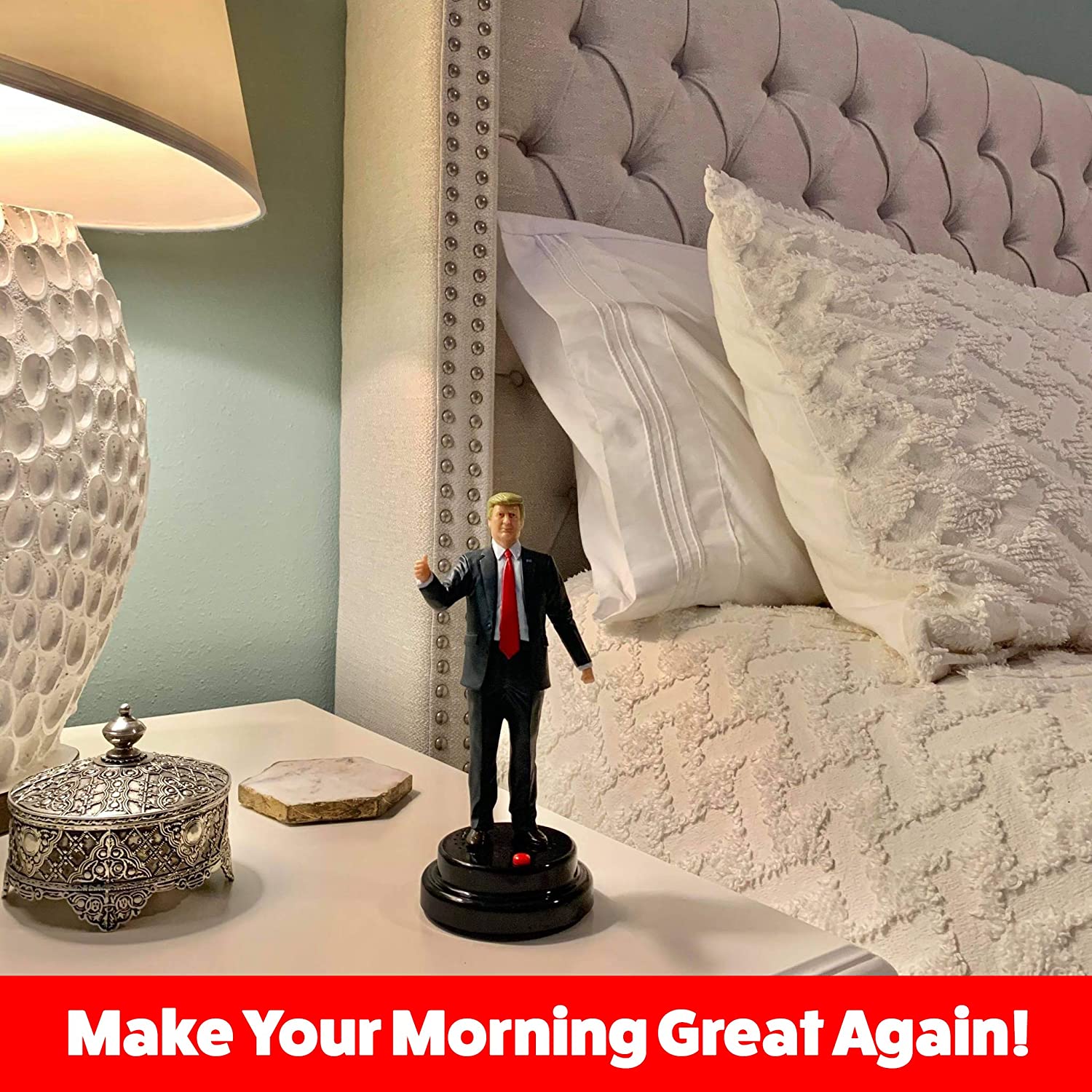 Donald Trump Talking Figure - says 17 Different Audio Lines in Trump's Own Voice - Loaded with His Funniest and Most Memorable Quotes - Beautifully Sculpted - Includes Batteries - Collectible