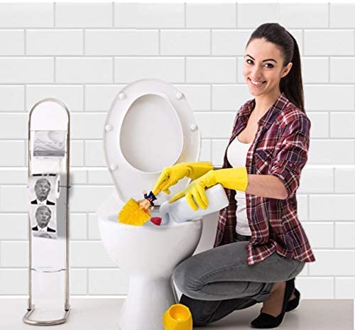 Funny Make Toilet Great Again Donald Trump Toilet Brush Cleaning Bathroom Kit 