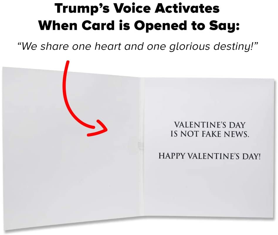 Talking Trump Valentines Card - Surprise Someone With A Personal Valentine Day Greeting From The President Of The United States - Includes Envelope