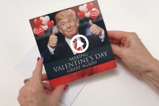donald Trump valentine's day card