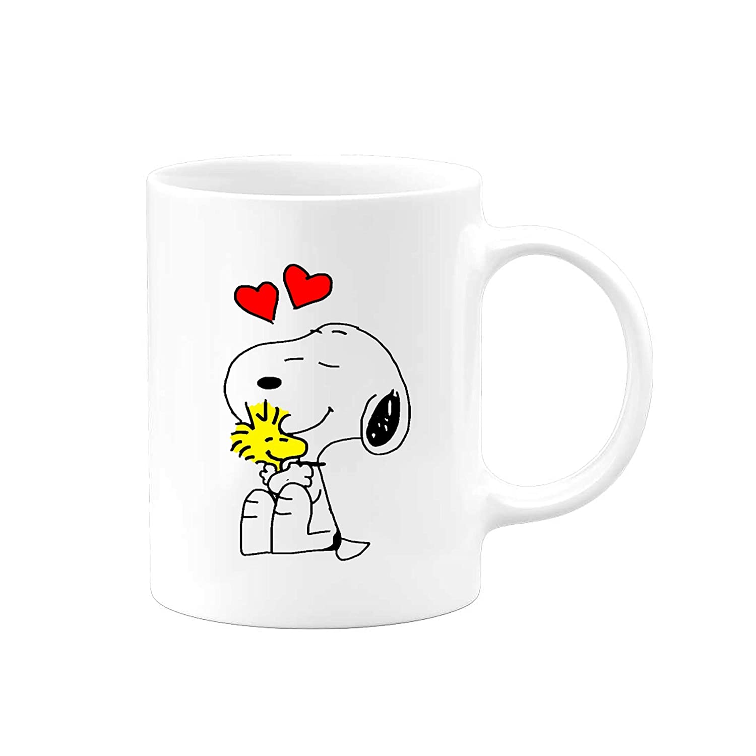 Charlie Brown Peanuts Snoopy and Woodstock Love Coffee Mug | 11 ounce cup | Serenity Home Goods | Cute Gift