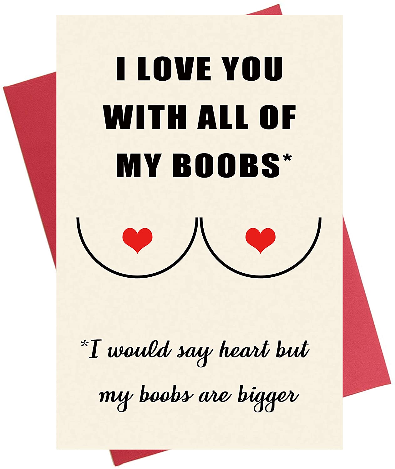 Funny Anniversary Card, Birthday Card, Love You with All of My Bobs Card for Boyfriend Husband Him