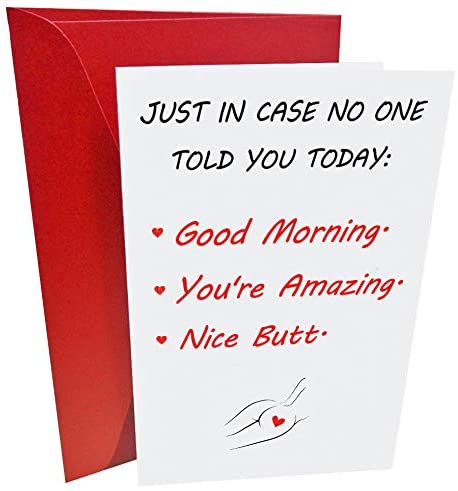 Funny Cute Valentine's Day Greeting Card, Reminder Love Card, Love You Card, Happy Anniversary Card, Envelope Included, Blank Inside