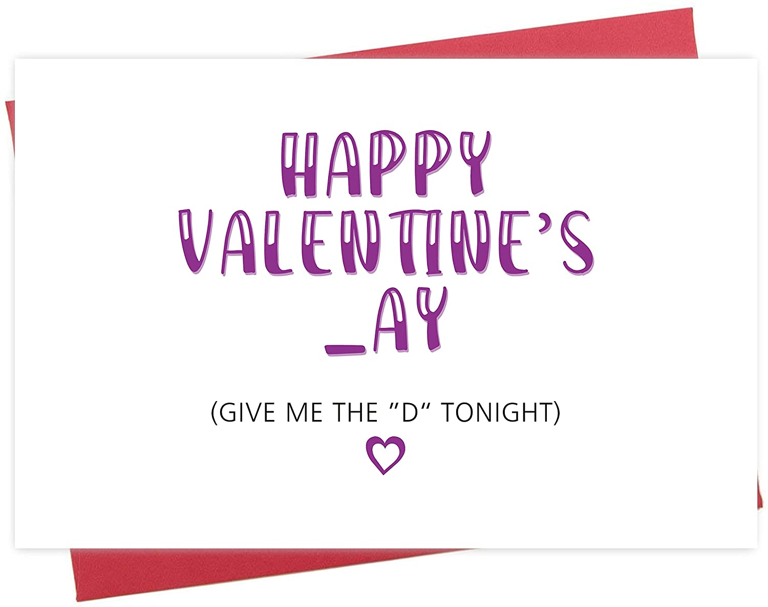 Funny Valentine's Day Card, Give Me The D Tonight, Cheeky Greeting Card for Him Boyfriend