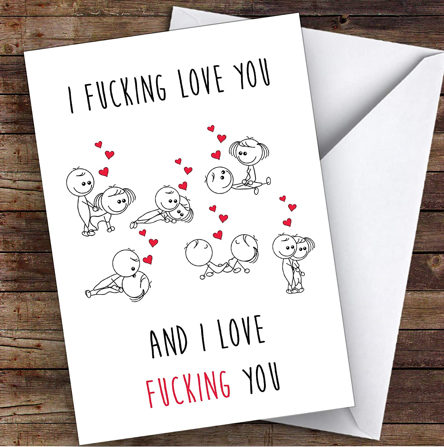 Rude Dirty Funny Love You Sexy Personalized Valentine's Day Greetings Card