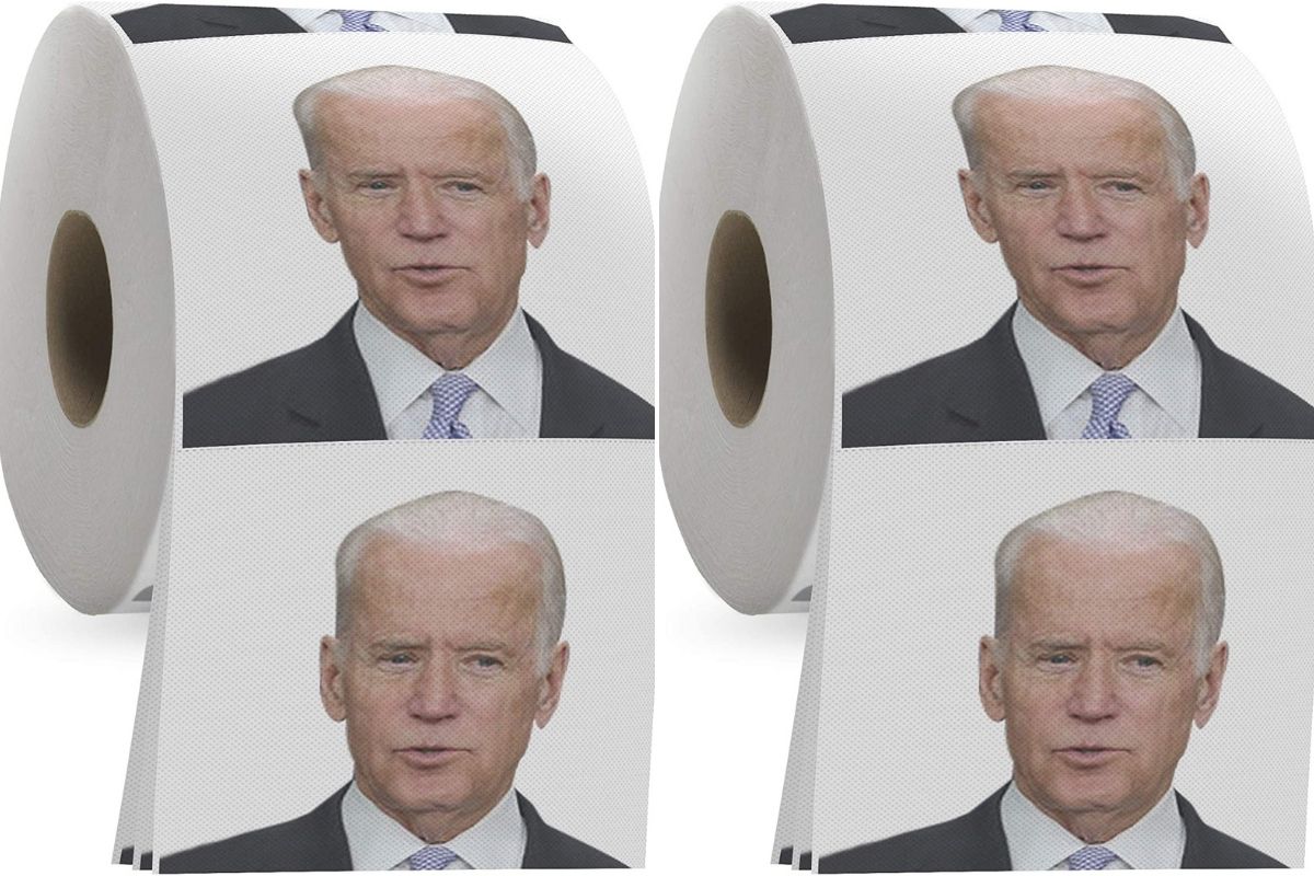 President Joe Biden Toilet Paper Roll Novelty TP Prank Joke Political