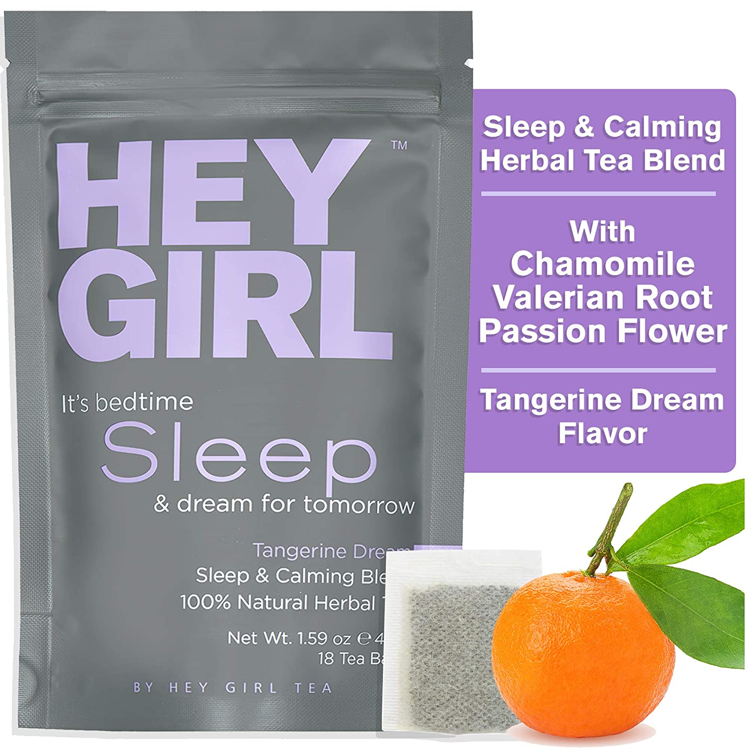 Herbal Tea Sleep Aid w/ Chamomile , Valerian Root & Lemon Balm in Tea Bags - Aids Anxiety & Stress Relief - Thoughtful Gifts For Women