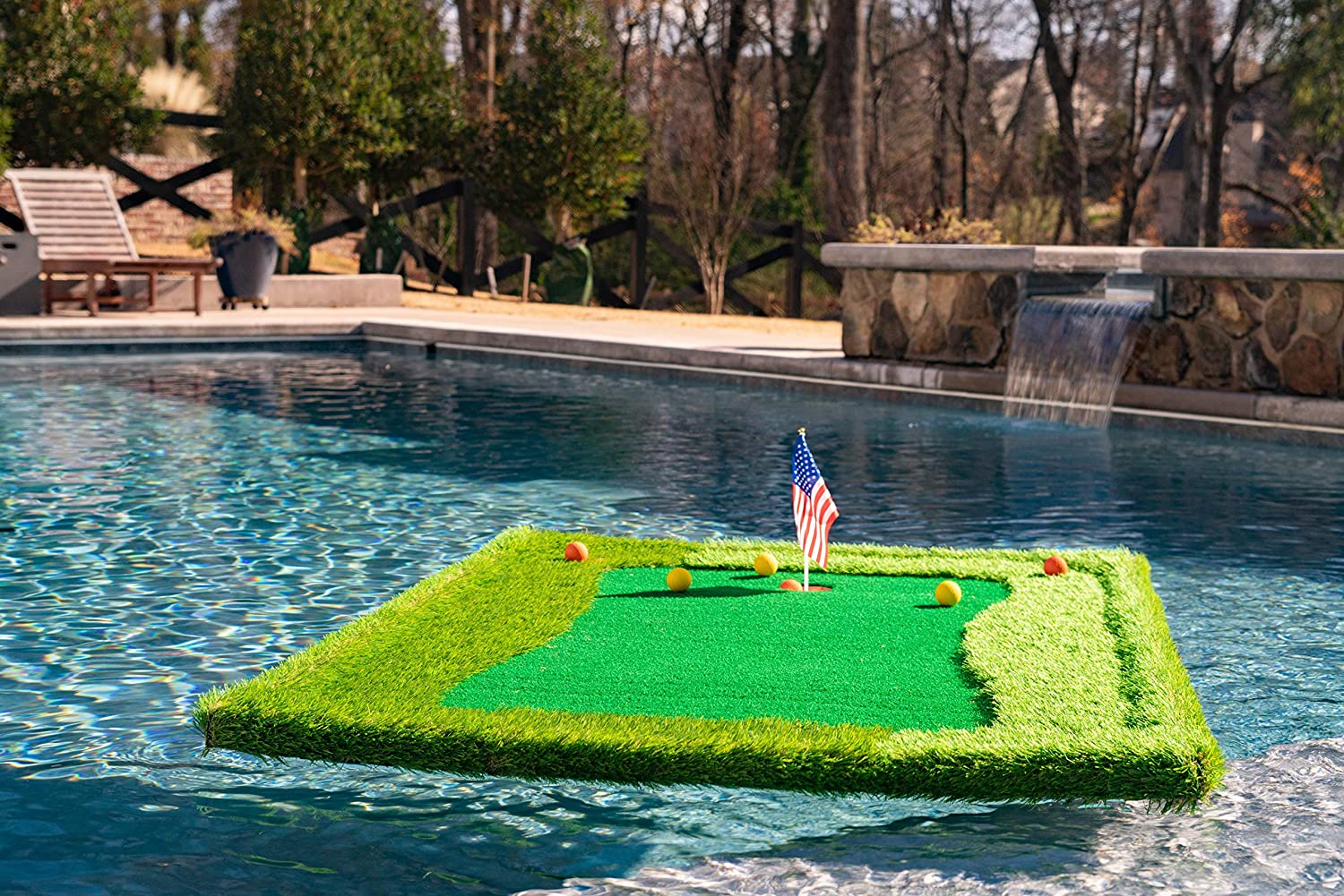 Low Country Pastimes- Float N' Chip 4' x 6' Floating Golf Green- Ultimate Backyard Golf Game