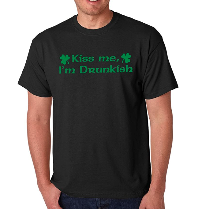 SignatureTshirts Men's Irish St Patricks Day Kiss Me I'm Drunkish T-Shirt