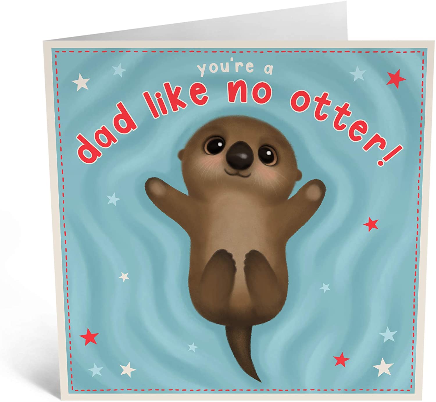 Central 23 - Cute Birthday Cards for Dad - 'Dad Like No Otter' - Sweet Birthday Card for Dad - Dad Birthday Card - Happy Birthday Dad - Adorable Greeting Cards - Comes with Cute Stickers