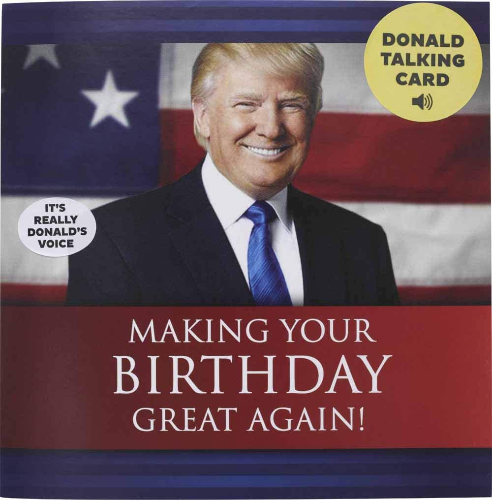 Talking Trump Birthday Card - Wishes You A Happy Birthday In Donald Trump's REAL Voice - Surprise Someone With A Personal Birthday Greeting From The President Of The United States – Includes Envelope