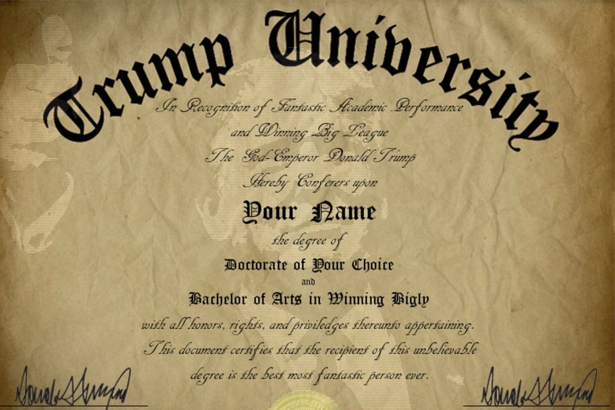 Trump University diploma