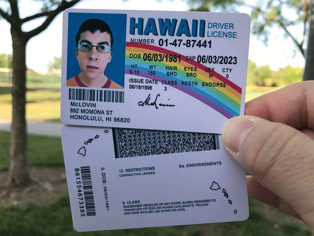 3pack McLovin ID Card McLovin Fun Fake ID License Card -Superbad Fake Joke ID License - Funny Gag Gift Prank - ID McLovin ID Cards1 Pack - Fake ID License - Funny Gag Gift Prank - ID McLovin ID Cards