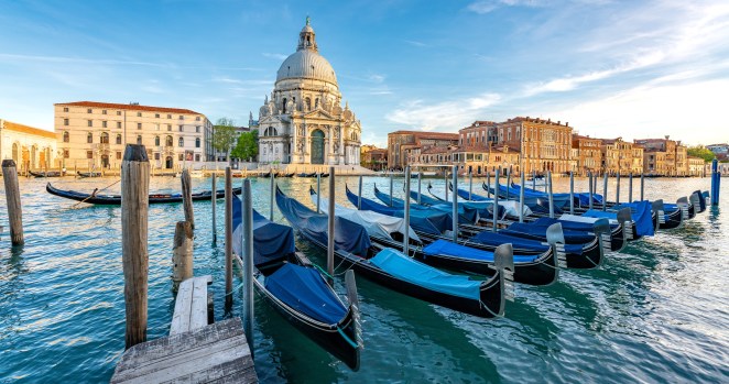 gondolas in the Venice canal