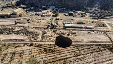 Giant Sinkhole Threatens To Swallow Rural Town