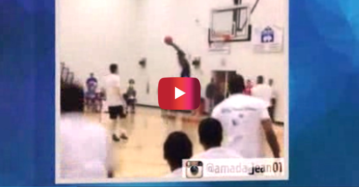 Check out the most awesome dunk of the year — and see how silly the defender looks