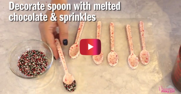 Stir your hot chocolate with a peppermint spoon