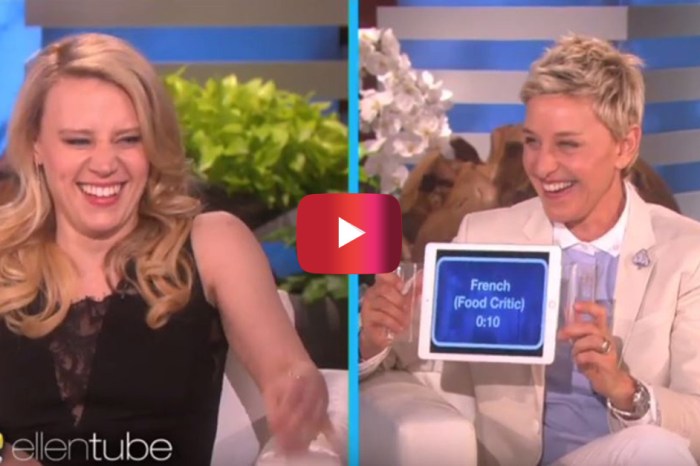 Kate McKinnon had Ellen cracking up when she did this during a game of “Heads Up”