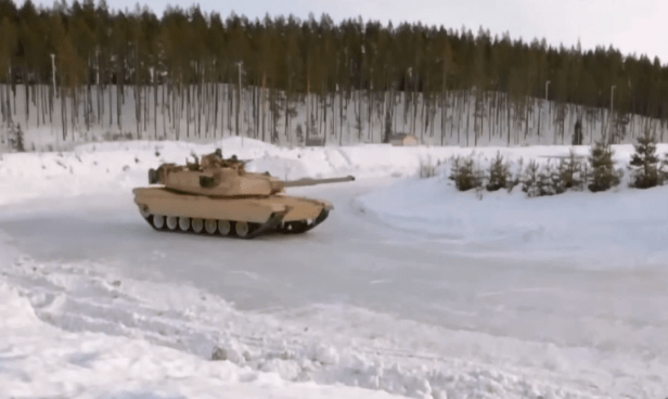Nothing is more American than these U.S. Marines drifting tanks in Norway