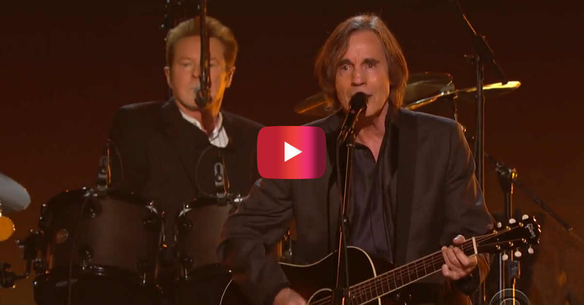 It’ll be hard to hold back tears when you see The Eagles and Jackson Browne honor their friend Glenn