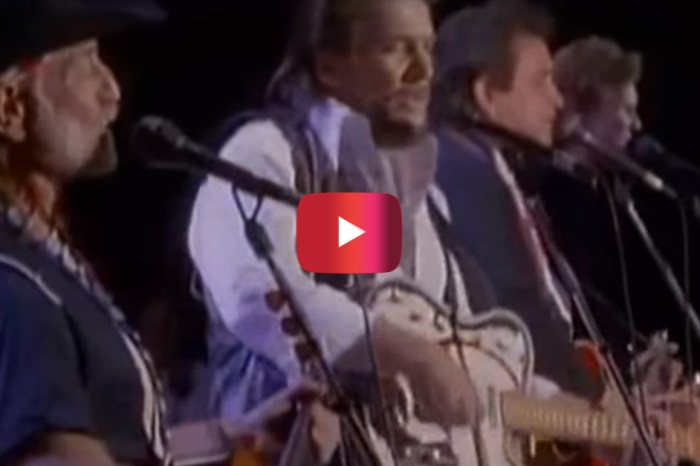 Watch as four country legends took on one stage and made music magic