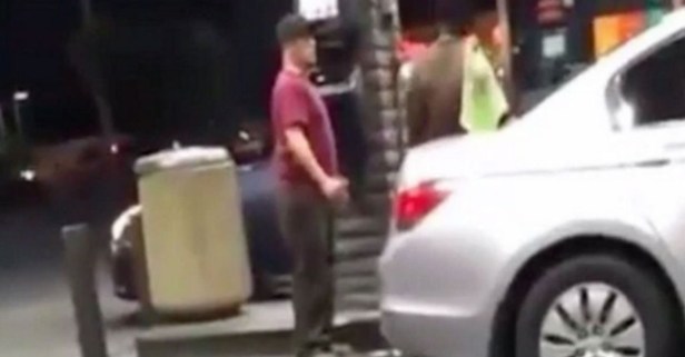 This gas station knockout is about as devastating as they come
