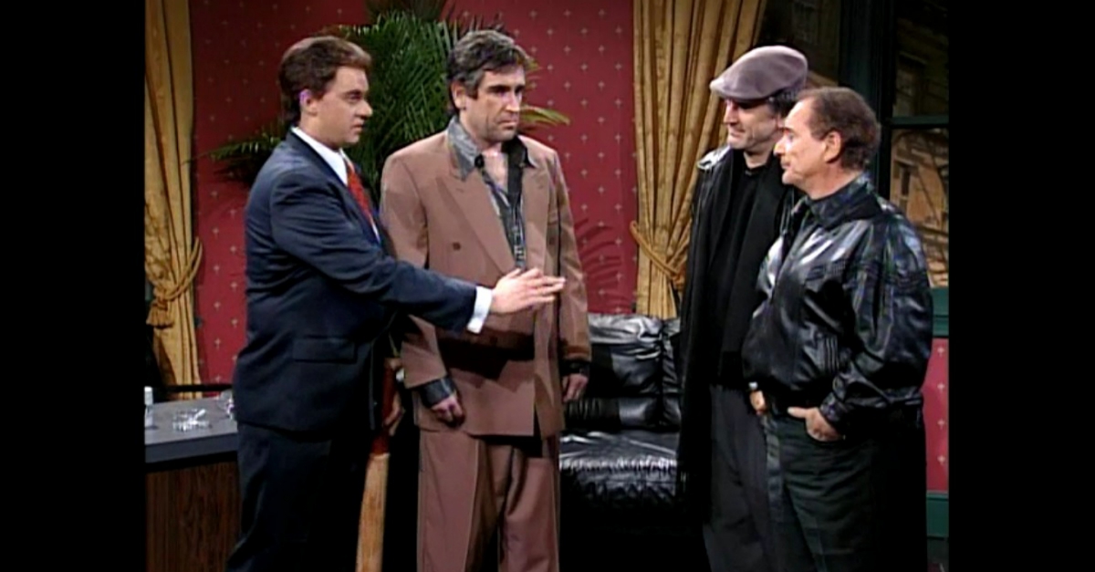 Robert De Niro And Joe Pesci Show Off Their Natural Tough Guy Attitudes In This Snl Skit Rare