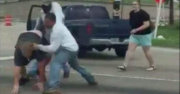 This couple got a huge helping of Texas road rage and things got ugly fast