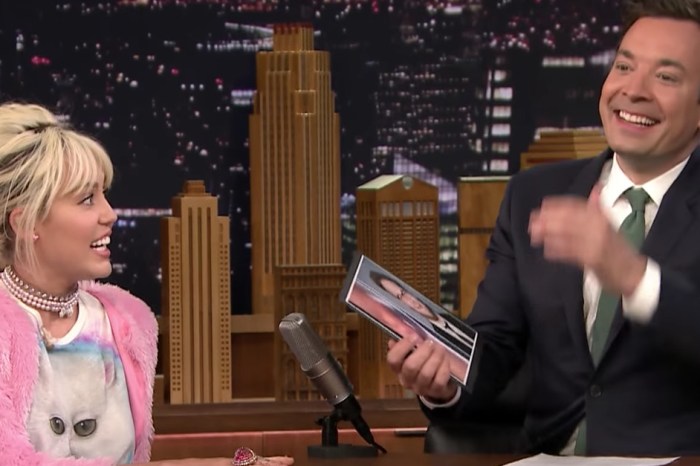 Surprise, surprise — Jimmy Fallon can’t hold in his laughs when he finds out what part of Miley looks like Seth Rogen