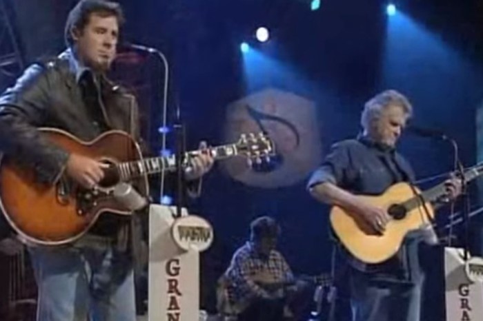 The late Guy Clark joined Vince Gill on the Opry stage to breathe life into this beautiful duet