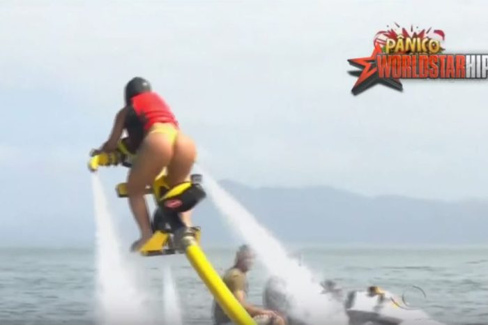 Brazilian women in thongs try riding a fly jet — guess what we’re looking at?