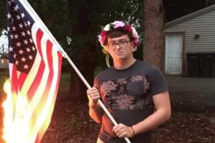 He Said He Had No Pride In His County, So He Burned the American Flag — Then Got a Knock on His Door