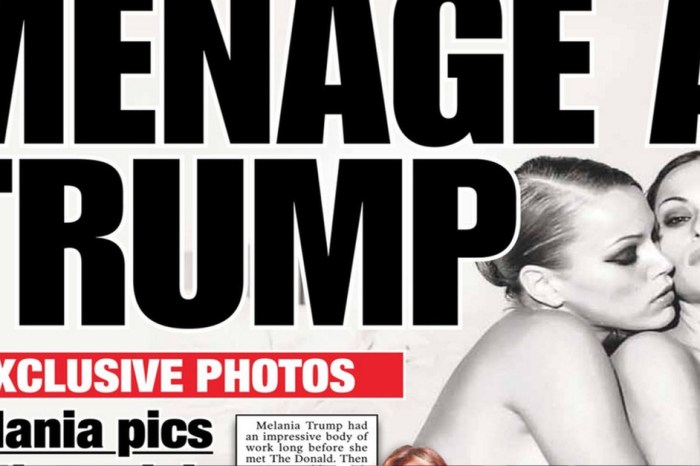“Menage A Trump” covers the NY Post front page as Melania’s girl-on-girl photos surface