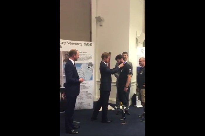 Prince Harry had the honor of presenting a medal to a deserving war hero at the inaugural Endeavor Fund Awards