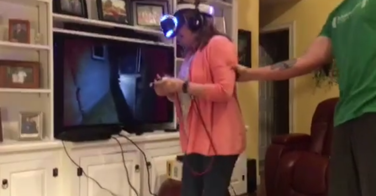 When The Kids Gave Mom The Virtual Reality Headset She Wasn t Ready 
