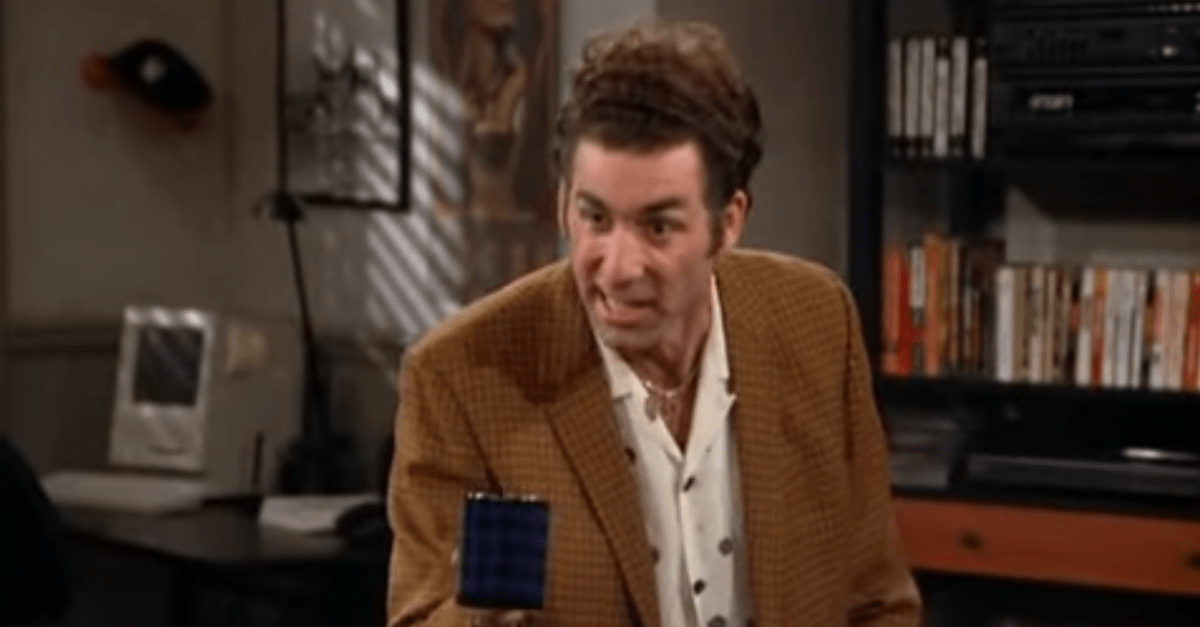 Kramer’s scotch commercial is the stuff of sitcom legend