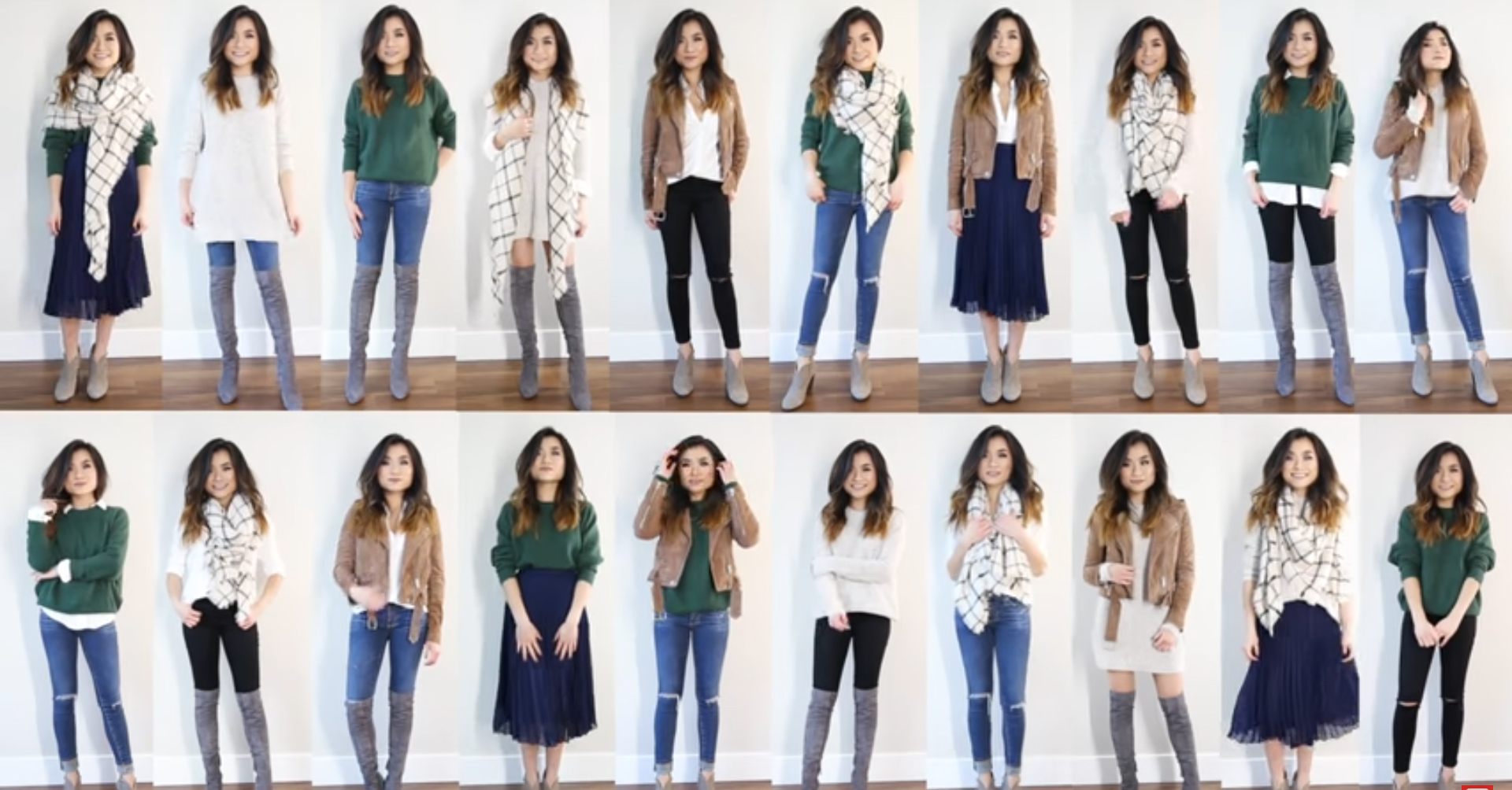 With just 10 pieces of clothing, she makes outfits for the whole month